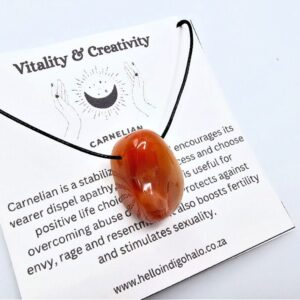 Carnelian Tumbled Stone Necklace (Creativity)