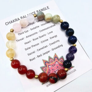 Chakra Balance Gemstone Bangle (8mm)
