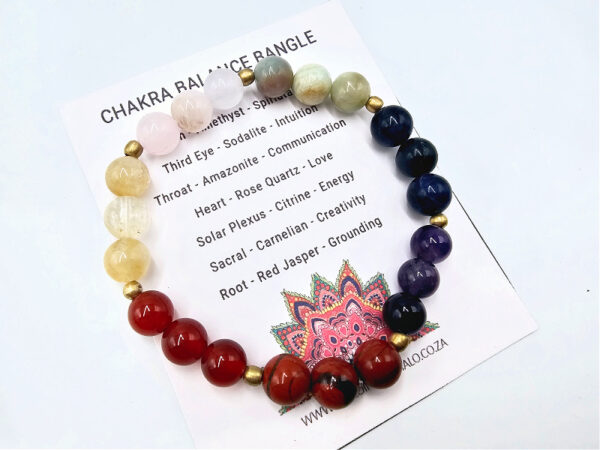 Chakra Balance Gemstone Bangle (8mm)