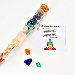 Chakra Mini Tumbled Glass Tube (15cm)
