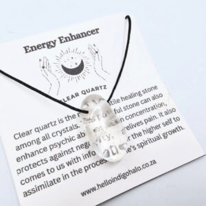 Clear Quartz Tumbled Stone Necklace (Energize)