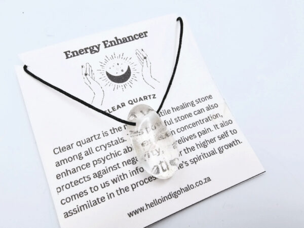 Clear Quartz Tumbled Stone Necklace (Energize)