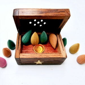 Wooden Incense Gift Set with 10 Mixed Cones