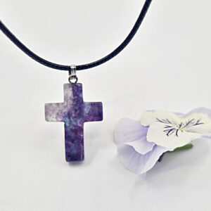 NEW cross rainbow fluorite