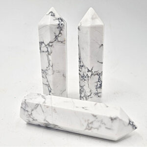 White Howlite Crystal Point (8cm)