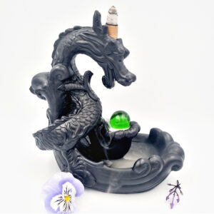 Dragon Backflow Incense Burner  Glass Ball (19cm)