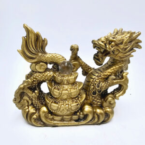 Feng Shui Dragon With Glass Ball (10cm)