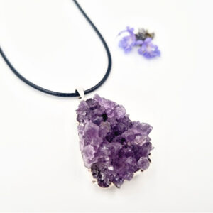 Druzy Amethyst Crystal Necklace