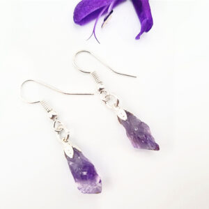 Rough Amethyst Earrings