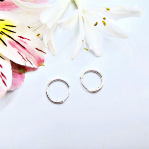 Round Hoop Earrings (925 Silver) 12mm