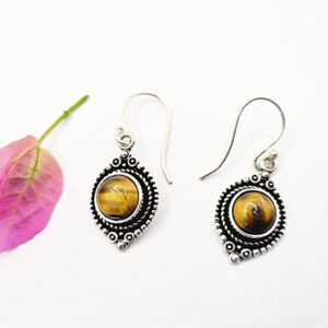 Tigers Eye Earrings New Age