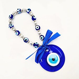 Glass Evil Eye Car Hanging (15cm)
