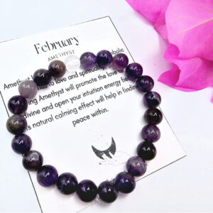 February Birthstone Bangle Amethyst (8mm)