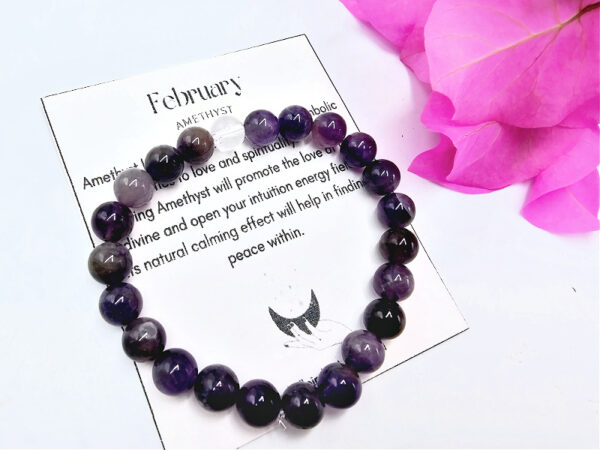 February Birthstone Bangle Amethyst (8mm)