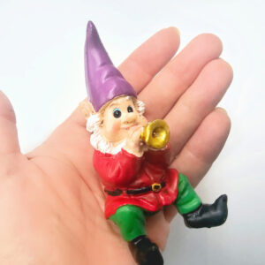 Gnome Playing Trumpet Pot Hanger (9cm)
