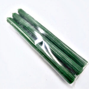 Green Candles Solid 25cm- Pack of 6 (Luck)