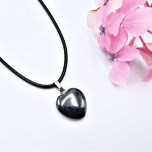 Hematite Heart Necklace (1.5cm)