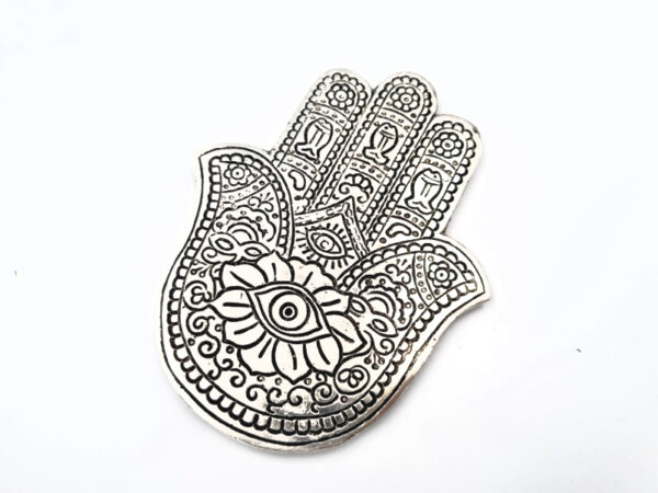 Hamsa Hand Incense Holder Metal (10cm)