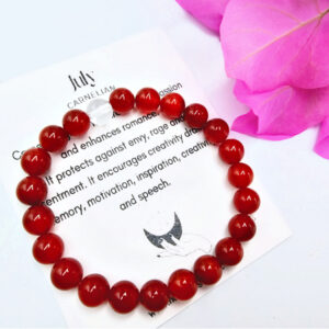 July Birthstone Bangle Carnelian (8mm)