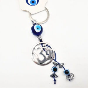 OM & Evil Eye Key Ring