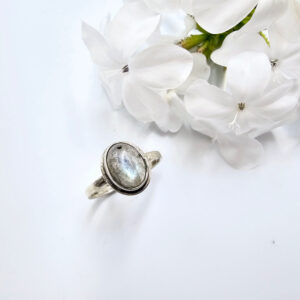 Kids Labradorite Oval Ring (925 Silver)