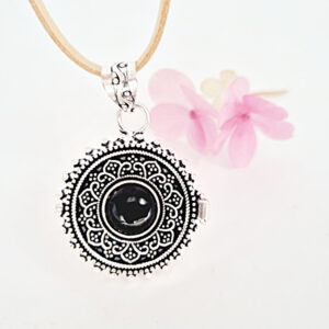 Black Onyx Locket Necklace