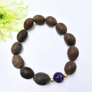 Lotus Seed & Amethyst Bangle