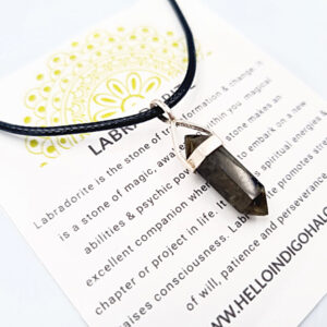 Mini Labradorite Crystal Necklace (925 Silver)