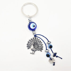 Peacock Evil Eye Key Ring