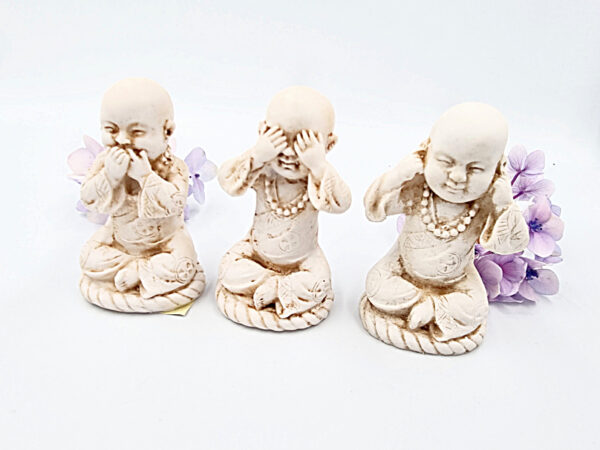 Three Wise Monks Statues Set (8cm)