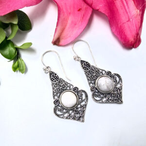 Rainbow Moonstone Tear Earrings