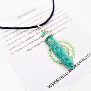 Amazonite Point Necklace (925 Silver)