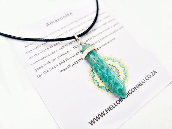 Amazonite Point Necklace (925 Silver)