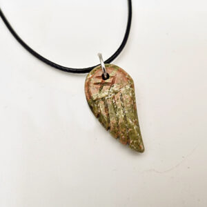Angel Wing Unakite Necklace