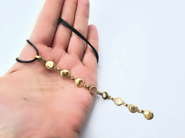 Moon Phase Hanging Necklace (Brass) - Image 2