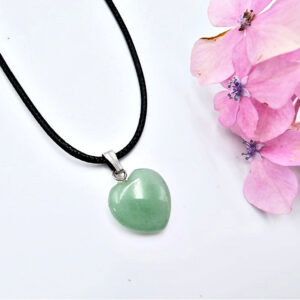 Green Aventurine Heart Necklace (1.5cm)