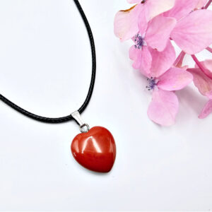 Red Jasper Heart Necklace (1.5cm)