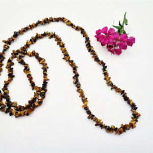 Tigers Eye Stone Chipped Necklace