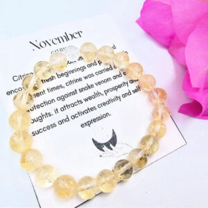 November Birthstone Bangle Citrine (8mm)
