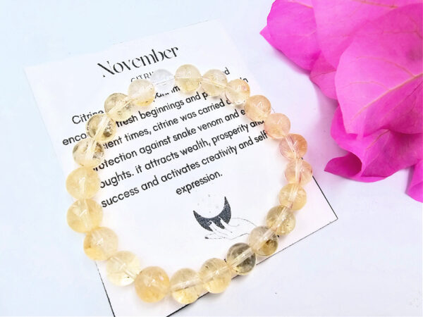 November Birthstone Bangle Citrine (8mm)