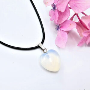 Opalite Heart Necklace (1.5cm)