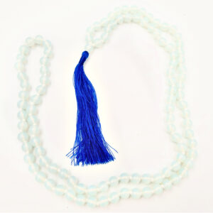 Opalite Mala Necklace (Blue Tassel)