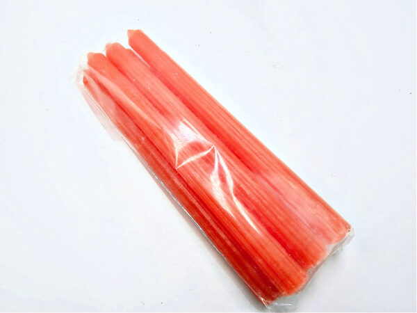 Orange Candles Solid 25cm - Pack of 6 (Happiness)
