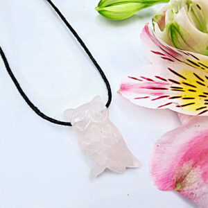 NEW owl rose quartz