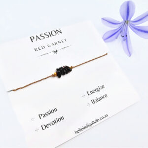 Red Garnet Stone Chip Bangle (Passion)