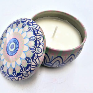 Scented Candle In A Tin (Pink Daisy)