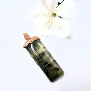 Prehnite Copper Pendant
