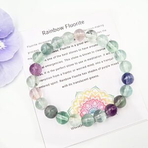 Rainbow Fluorite Bangle (8mm)