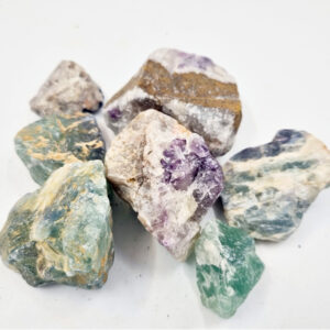 Rough Rainbow Fluorite Rough Crystal Pieces