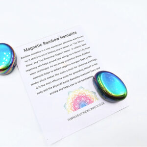 Magnetic Rainbow Hematite Tumble Stones (Set Of Two)